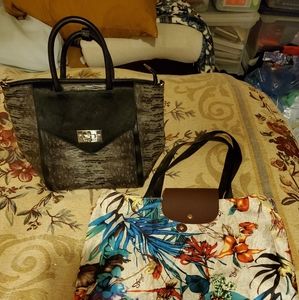 Sharif Genuine leather haircalf satchel NWOT